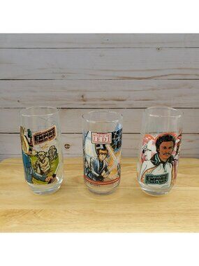 VTG Star Wars The Empire Strikes Back And Return Of The Jedi Glasses Burger King